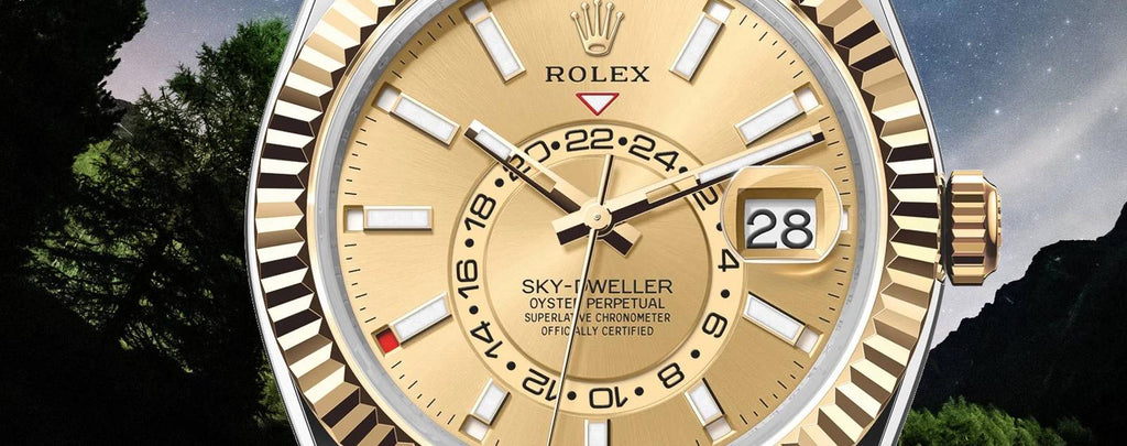 Rolex Sky Dweller Champagne Dial Watches for sale by Diamond Source NYC 