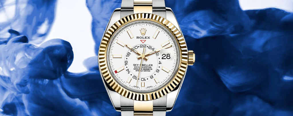 Genuine Rolex Sky Dweller Two Tone Watches for sale by Diamond Source NYC