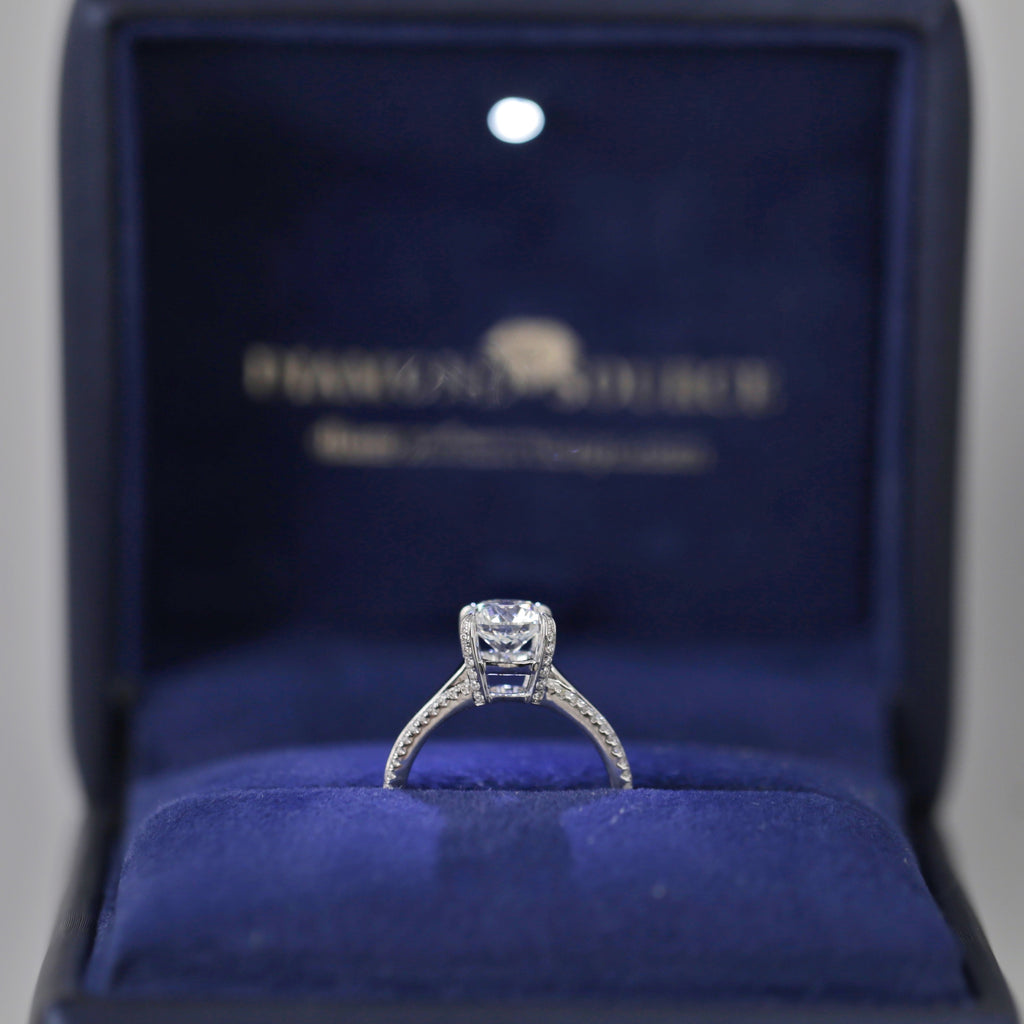 1.86ct Round Cut Diamond Engagement Ring in 18k White Gold ENG-30011