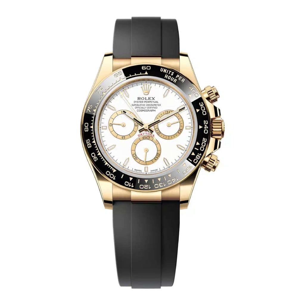 2023 Release Rolex Cosmograph Daytona 40 mm | Oysterflex bracelet | White dial | 18k yellow gold Case Men's Watch 126518LN