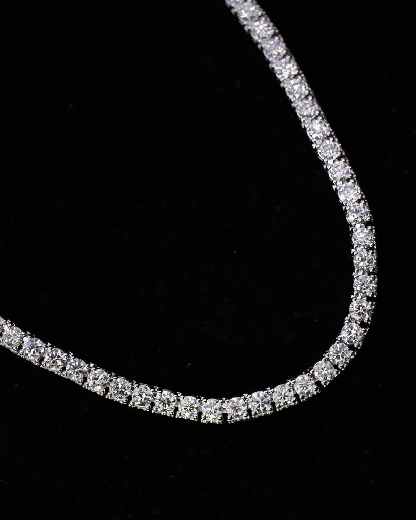 14k White Gold Diamond Tennis Necklace with 60.00ct Diamonds NEC-456185