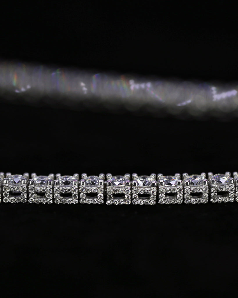 14k White Gold Diamond Tennis Necklace with 60.00ct Diamonds NEC-456185