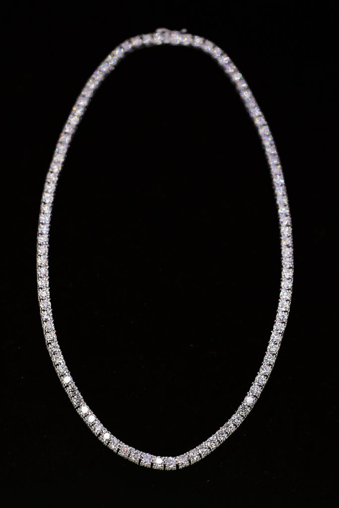 14k White Gold Diamond Tennis Necklace with 60.00ct Diamonds NEC-456185