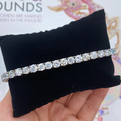 14k White Gold Tennis Bracelet BR-61000
