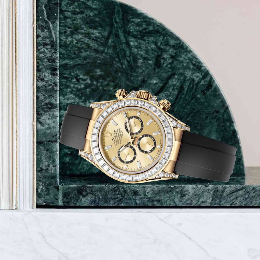 2024 Release Rolex Cosmograph Daytona 40 mm | Oysterflex bracelet | Golden Diamond dial Diamond bezel | 18k yellow gold Case Men's Watch 126538TBR