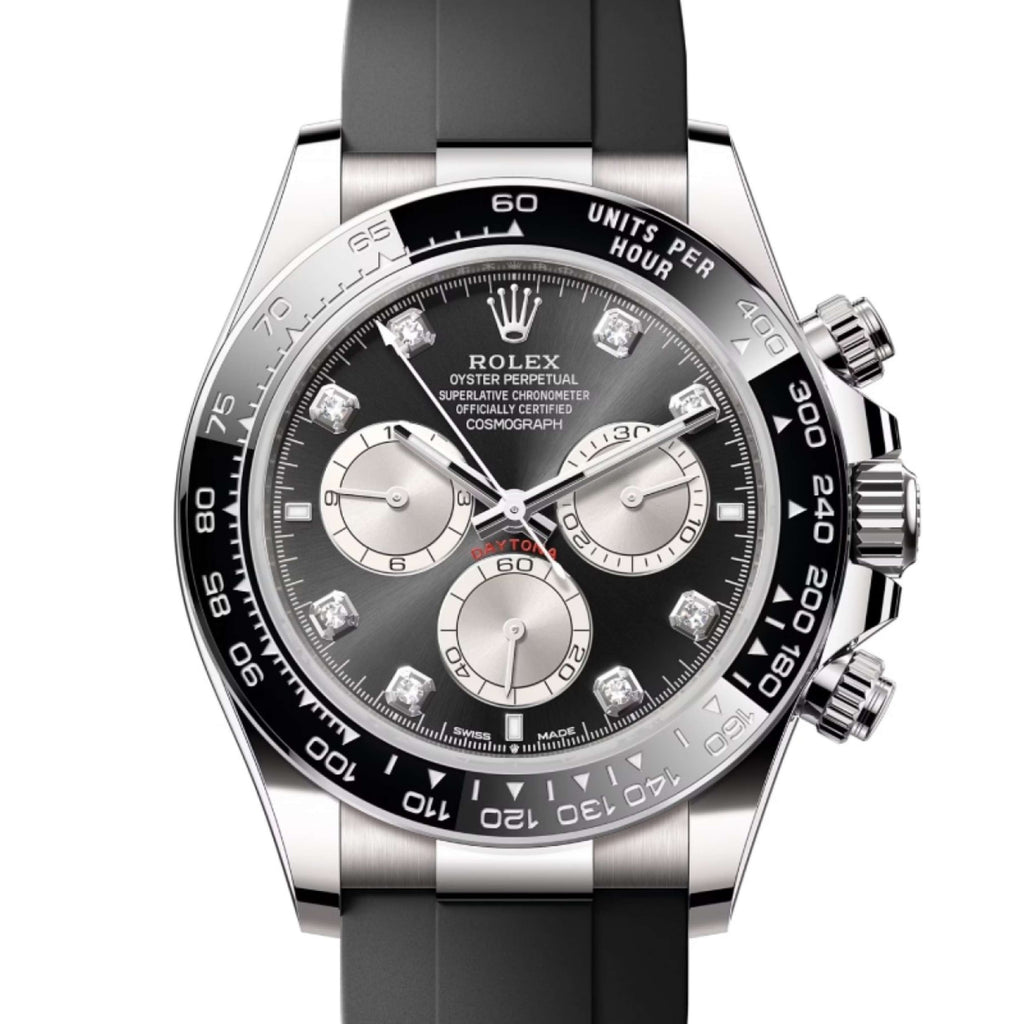 Rolex Cosmograph Daytona 40 mm | Oysterflex bracelet | Bright black dial | 18k white gold Case Men's Watch 126519LN