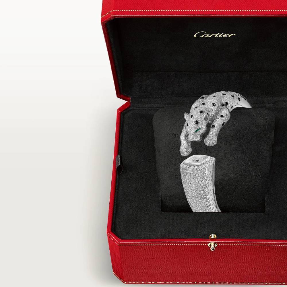 2025 Model Cartier Panthere Jewellery 160mm Watch - Ref: HPI01712 - Diamond Dial in 18k White Gold and Diamonds Bracelet