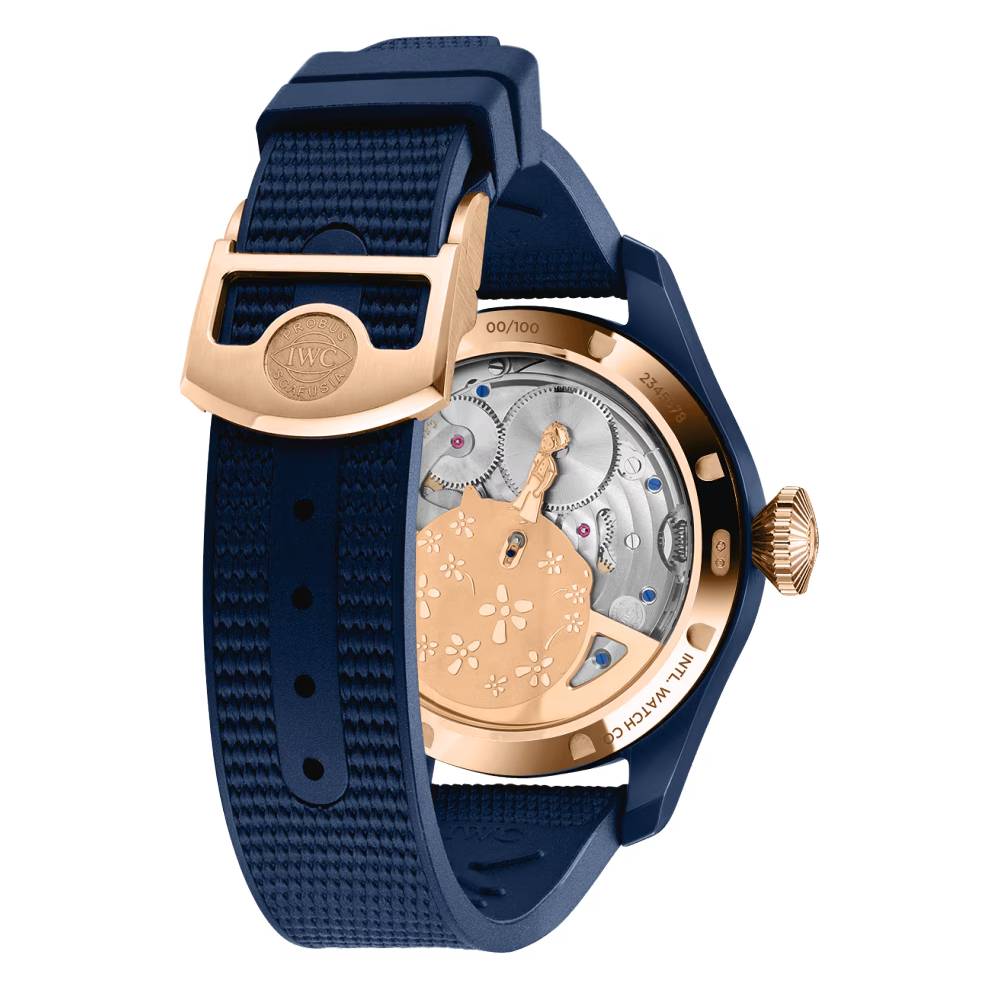 2025 Model IWC Big Pilot’s Perpetual Calendar Tourbillon Le Petit Prince 46mm - Ref: IW504901 Blue Dial in Ceramic Case, Blue Rubber
