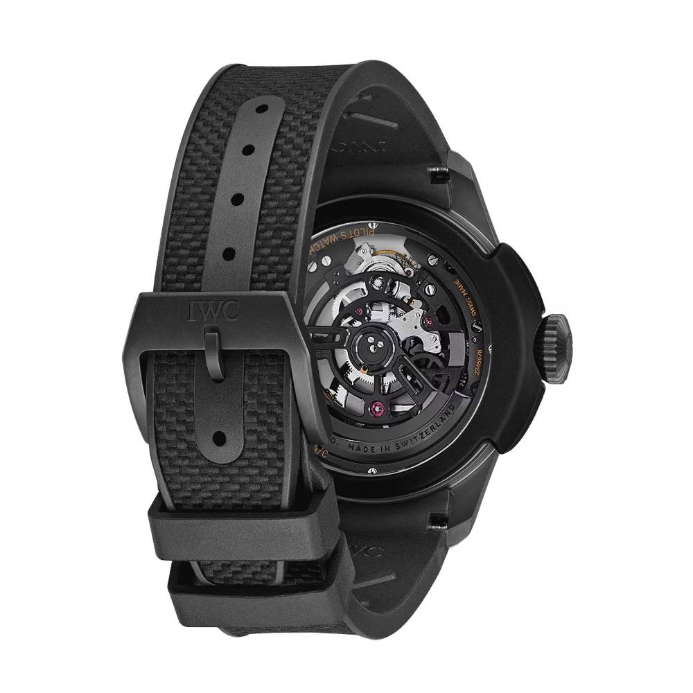 2025 Model IWC Big Pilot’s Watch Shock Absorber Tourbillon Skeleton XPL 44mm - Ref: IW357701 Black Dial in Ceratanium Case, Black Rubber
