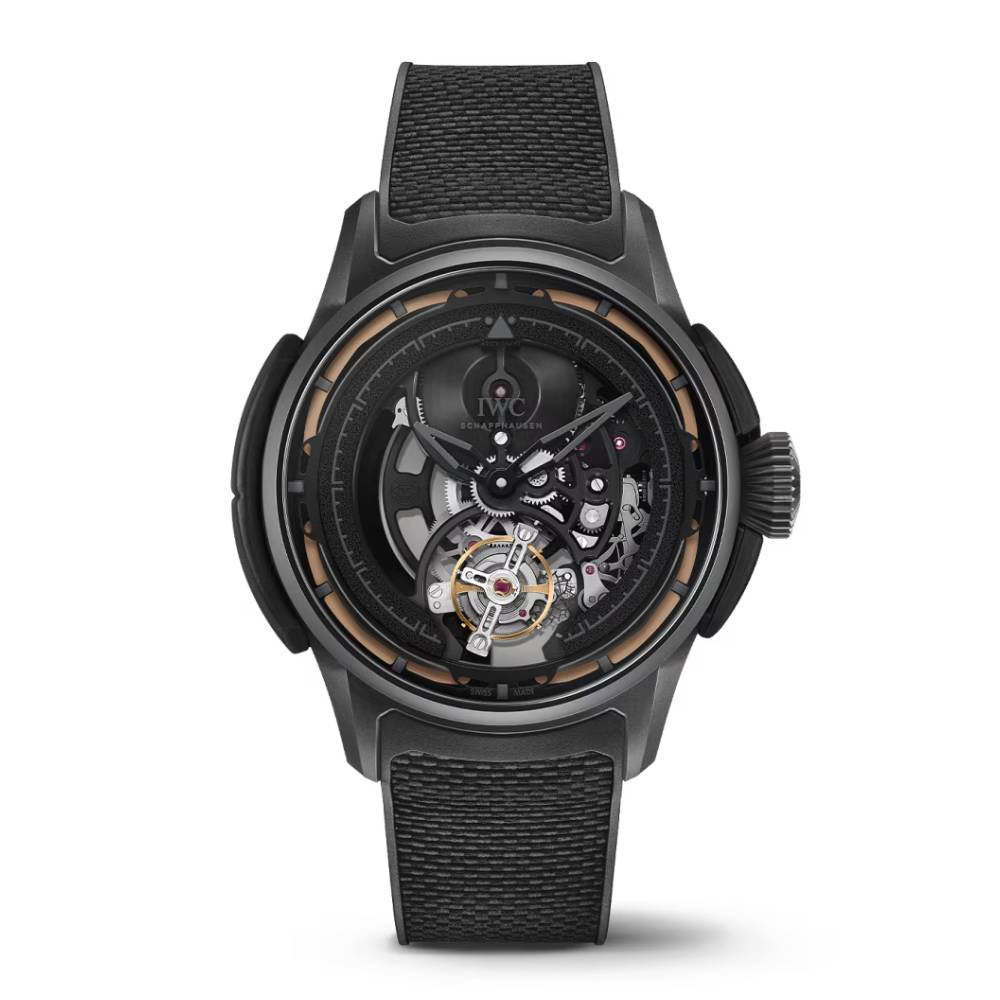 2025 Model IWC Big Pilot’s Watch Shock Absorber Tourbillon Skeleton XPL 44mm - Ref: IW357701 Black Dial in Ceratanium Case, Black Rubber