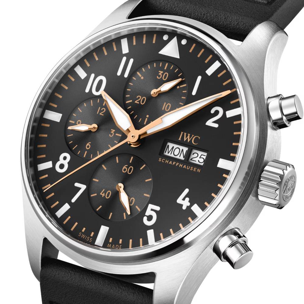 2025 Model IWC Pilot’s Watch Chronograph APXGP 41mm - Ref: IW378009 Black Dial in Stainless Steel Case, Black Rubber
