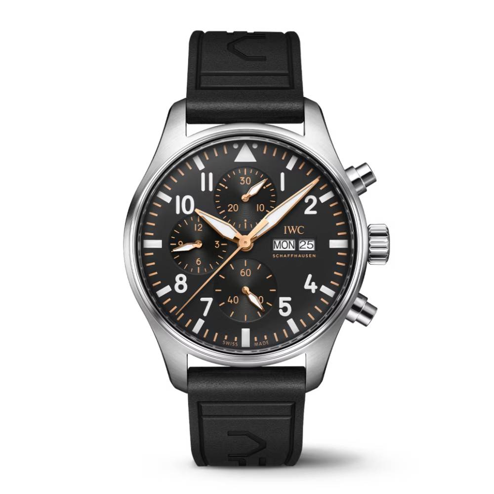 2025 Model IWC Pilot’s Watch Chronograph APXGP 41mm - Ref: IW378009 Black Dial in Stainless Steel Case, Black Rubber