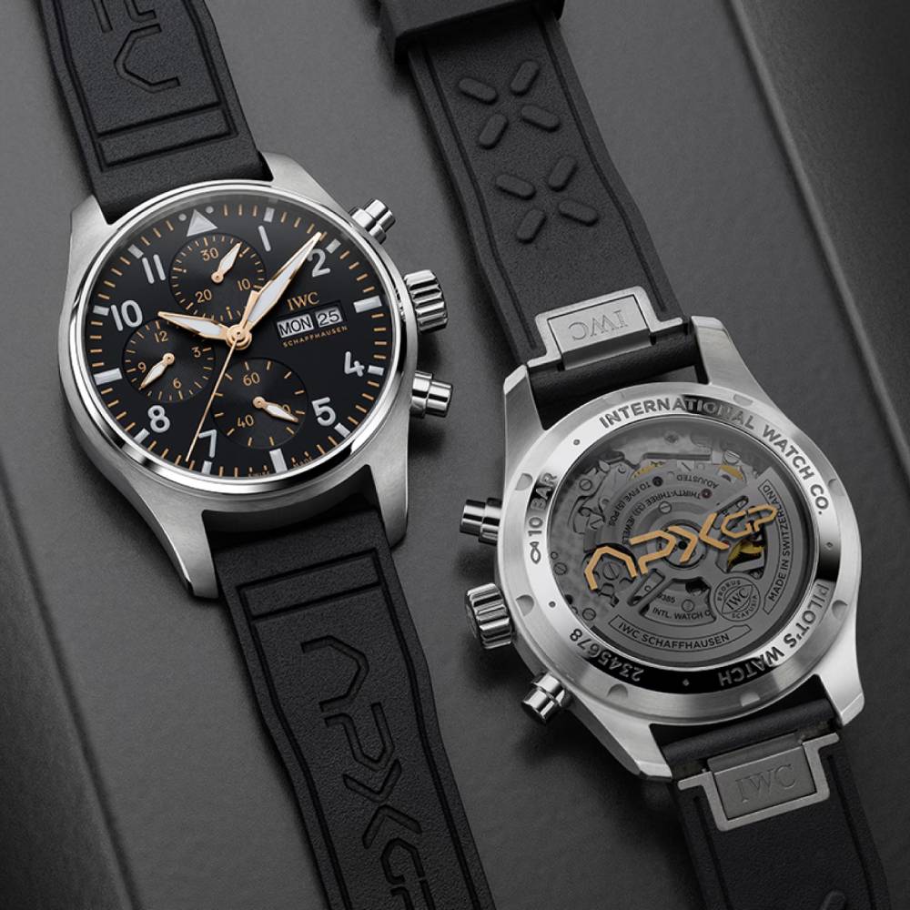 2025 Model IWC Pilot’s Watch Chronograph APXGP 41mm - Ref: IW388116 Black Dial in Stainless Steel Case, Black Rubber