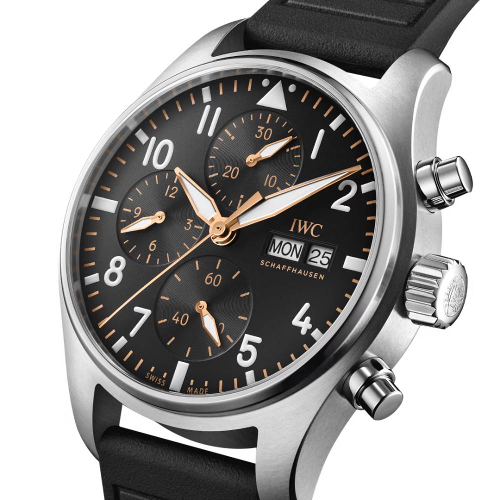 2025 Model IWC Pilot’s Watch Chronograph APXGP 41mm - Ref: IW388116 Black Dial in Stainless Steel Case, Black Rubber