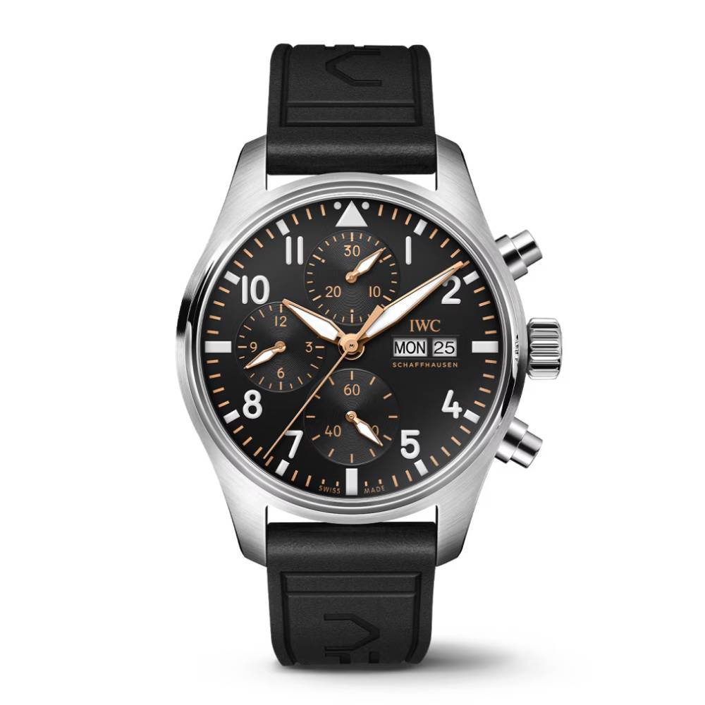 2025 Model IWC Pilot’s Watch Chronograph APXGP 41mm - Ref: IW388116 Black Dial in Stainless Steel Case, Black Rubber