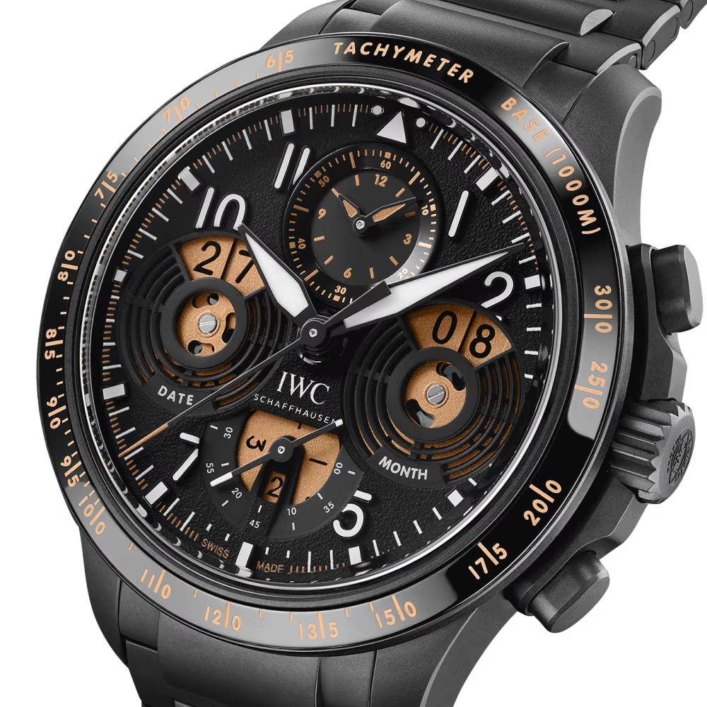 2025 Model IWC Pilot’s Watch Performance Chronograph Perpetual Calendar Digital Date-Month 43mm - Ref: IW388801 Black Dial in Ceratanium Case