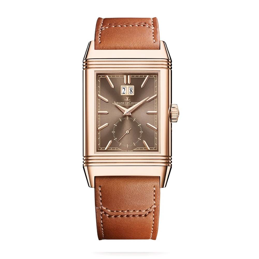 2025 Model Jaeger-LeCoultre Reverso Tribute Geographic 49mm - Ref: Q714256J Brown Dial in 18k Rose Gold Case, Light-Brown Leather