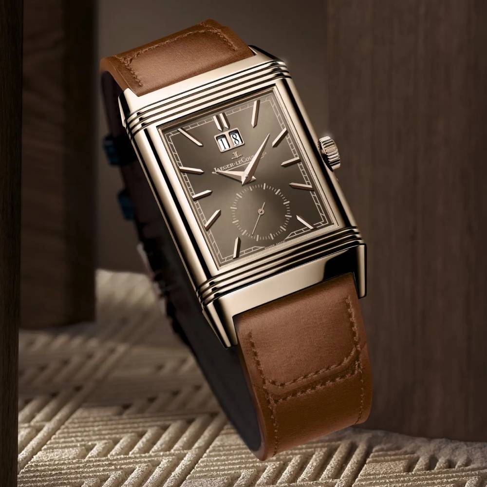 2025 Model Jaeger-LeCoultre Reverso Tribute Geographic 49mm - Ref: Q714256J Brown Dial in 18k Rose Gold Case, Light-Brown Leather