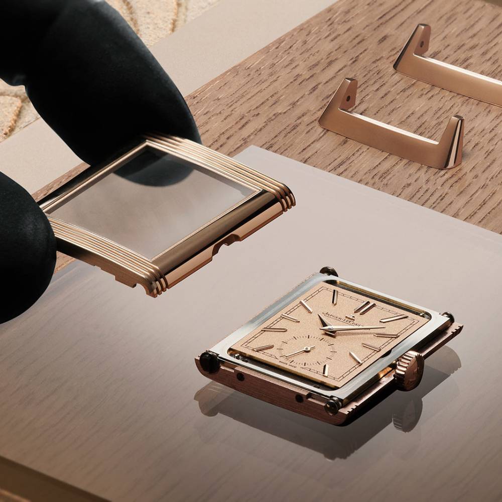 2025 Model Jaeger-LeCoultre Reverso Tribute Small Seconds 45mm - Ref: Q713216J Gold Dial in 18k Rose Gold Case