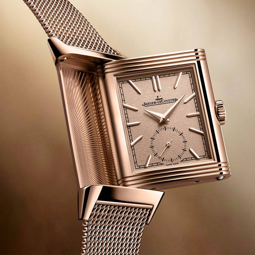 2025 Model Jaeger-LeCoultre Reverso Tribute Small Seconds 45mm - Ref: Q713216J Gold Dial in 18k Rose Gold Case