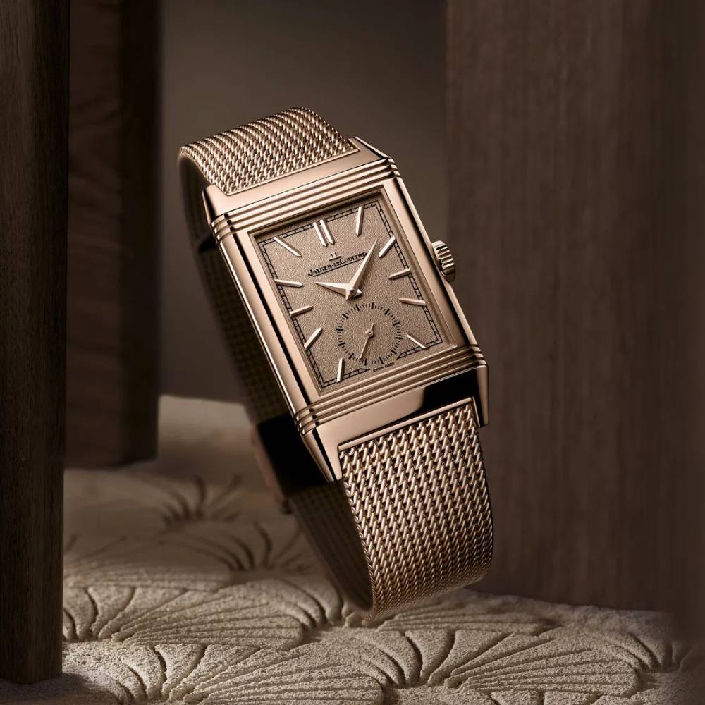 2025 Model Jaeger-LeCoultre Reverso Tribute Small Seconds 45mm - Ref: Q713216J Gold Dial in 18k Rose Gold Case