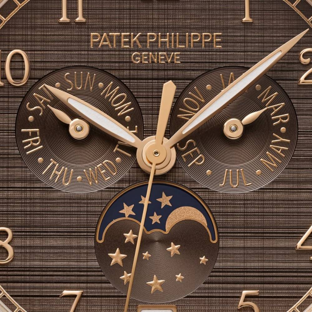 2025 Model Patek Philippe Complications 38 mm Watch - Ref: 4946R-001 - Maroon Brown Dial in 18K Rose Gold Black Calf Leather Bracelet