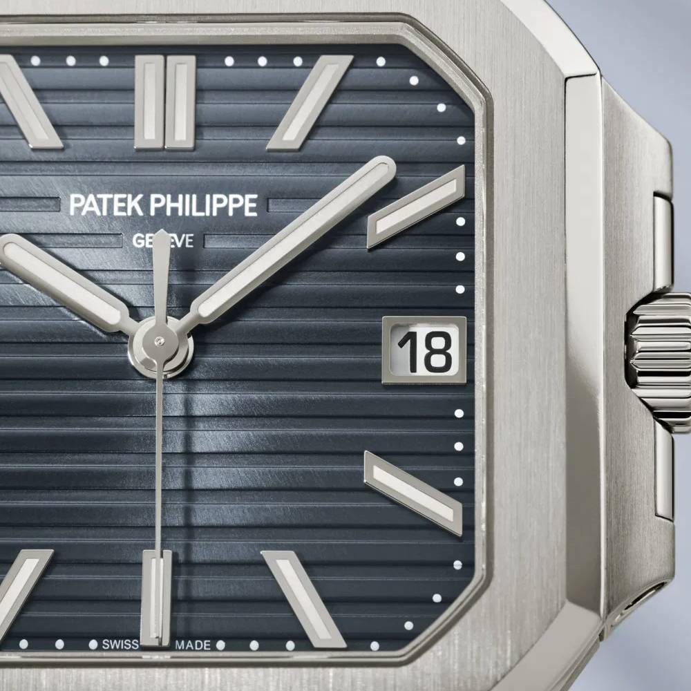 2025 Model Patek Philippe Cubitus 40 mm Watch - Ref: 7128/1G-001 - Blue Dial in 18K White Gold Bracelet
