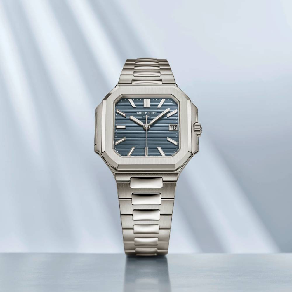 2025 Model Patek Philippe Cubitus 40 mm Watch - Ref: 7128/1G-001 - Blue Dial in 18K White Gold Bracelet