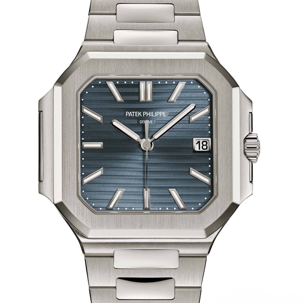 2025 Model Patek Philippe Cubitus 40 mm Watch - Ref: 7128/1G-001 - Blue Dial in 18K White Gold Bracelet