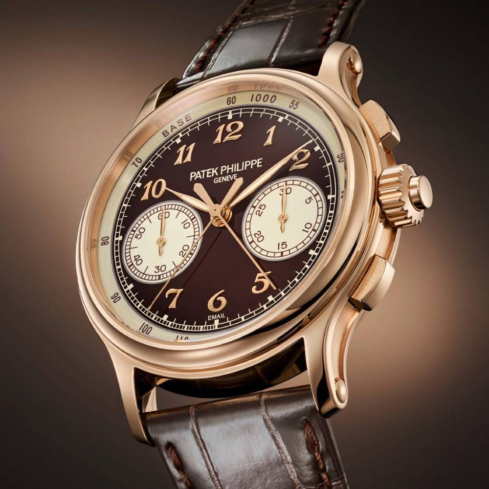 2025 Model Patek Philippe Grand Complications Split-Seconds Chronograph 41mm Watch - Ref: 5370R-001 - Brown Dial in 18K Rose Gold Brown Alligator Strap