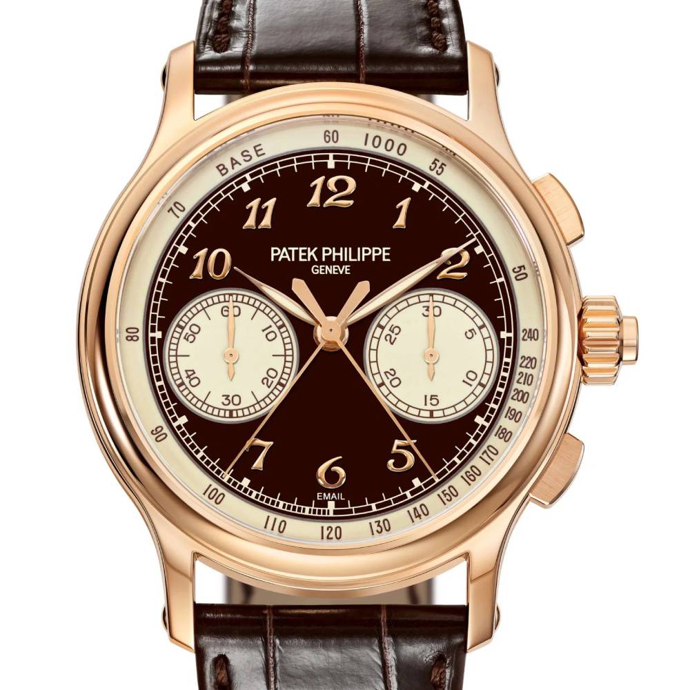 2025 Model Patek Philippe Grand Complications Split-Seconds Chronograph 41mm Watch - Ref: 5370R-001 - Brown Dial in 18K Rose Gold Brown Alligator Strap