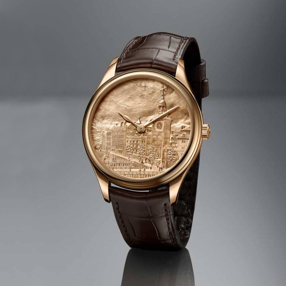 2025 Model Vacheron Constantin Les Cabinotiers Tribute To The Tour De L’île – Engraving 40mm - Ref: 2400C/000R-412C 18K Rose Gold Dial in 18K Rose Gold Case, Brown Leather