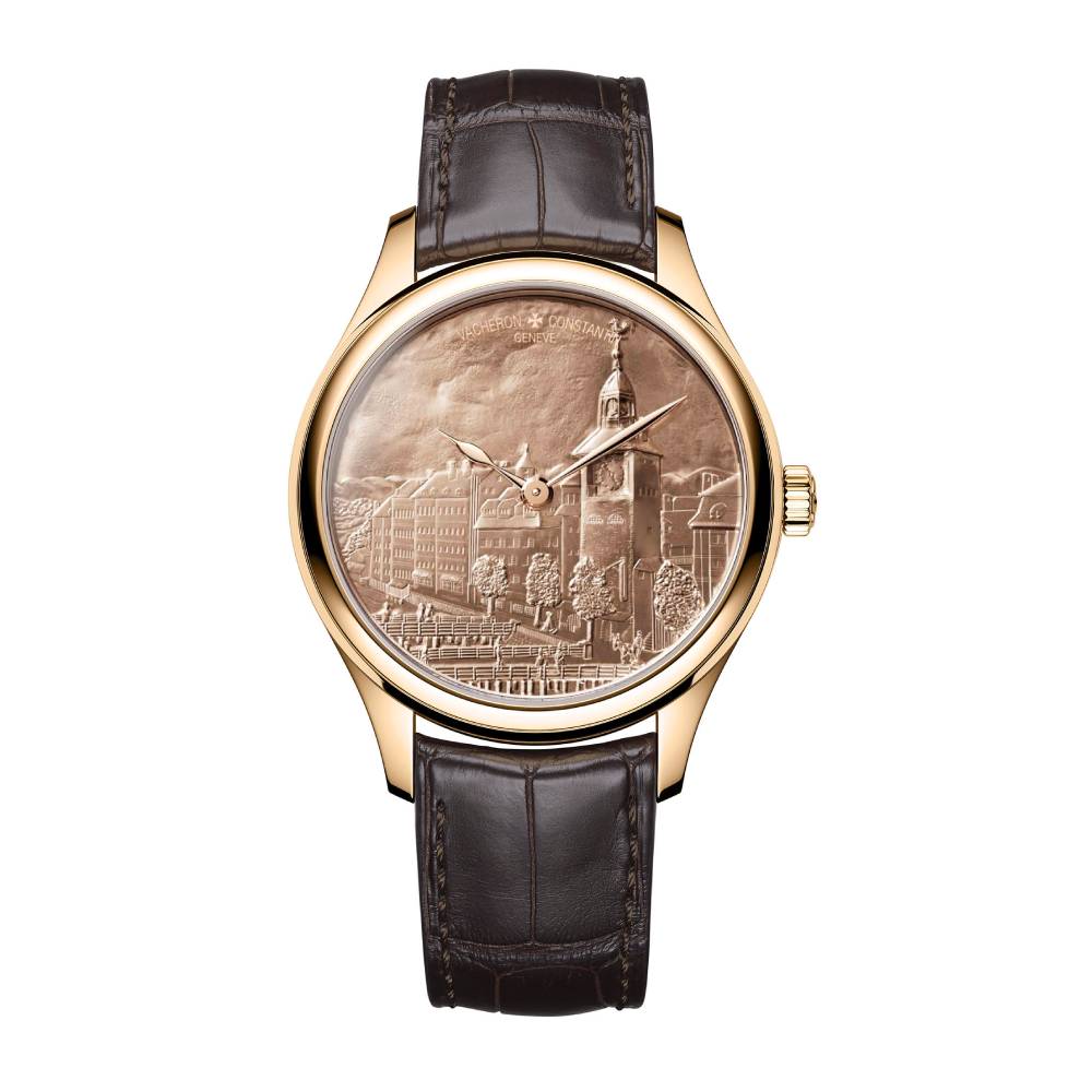 2025 Model Vacheron Constantin Les Cabinotiers Tribute To The Tour De L’île – Engraving 40mm - Ref: 2400C/000R-412C 18K Rose Gold Dial in 18K Rose Gold Case, Brown Leather