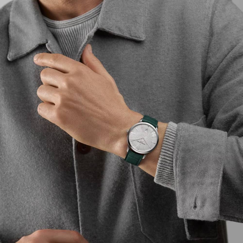 2025 Model Vacheron Constantin Patrimony 270th Anniversary 40mm - Ref: 85180/000G-H035 Silver Dial in 18k White Gold Case, Green Leather