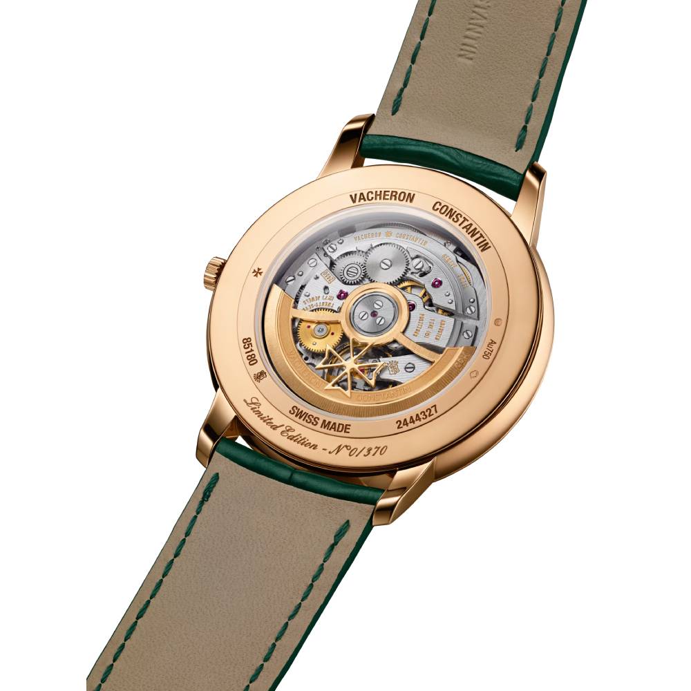 2025 Model Vacheron Constantin Patrimony 270th Anniversary 40mm - Ref: 85180/000R-H116 Silver Dial in 18k Rose Gold Case, Green Leather