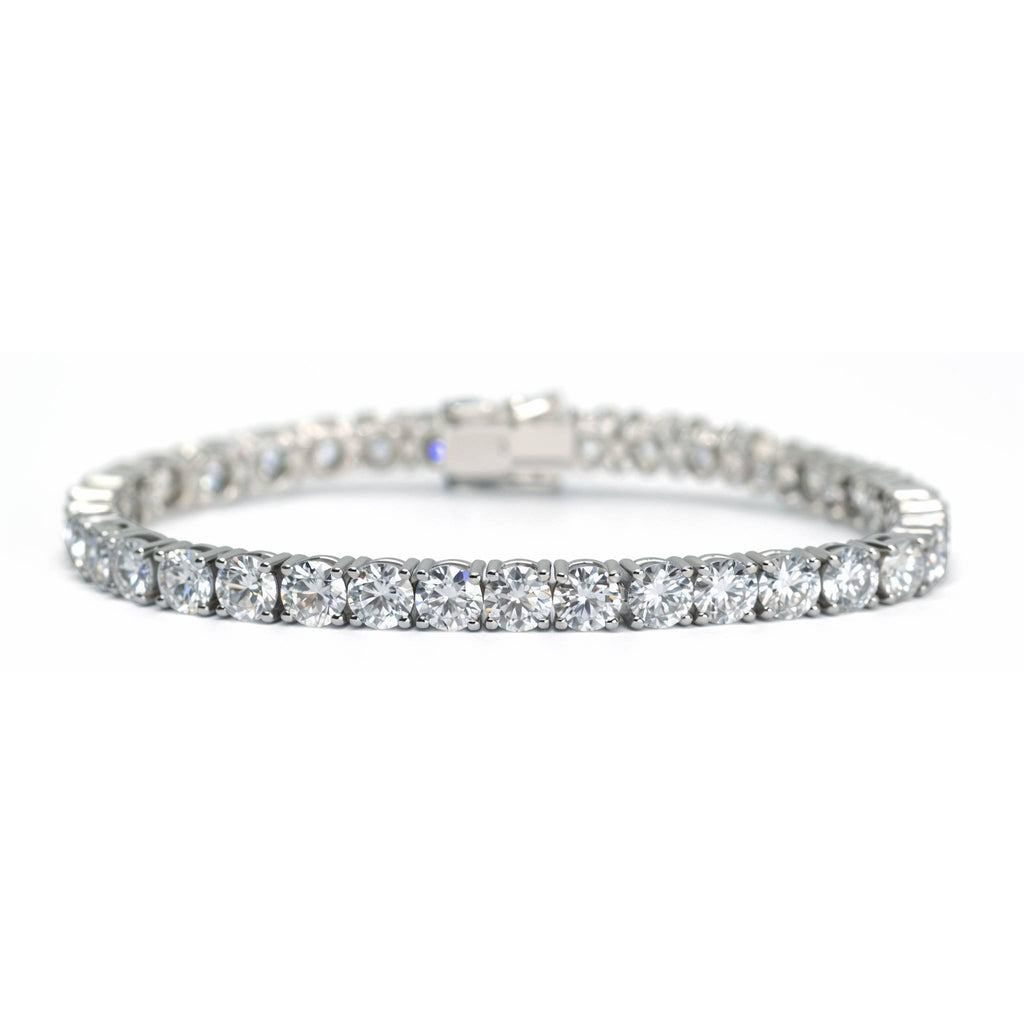 28.00ct Lab-grown Diamonds Tennis Bracelet in 14k White Gold BRAC-14008