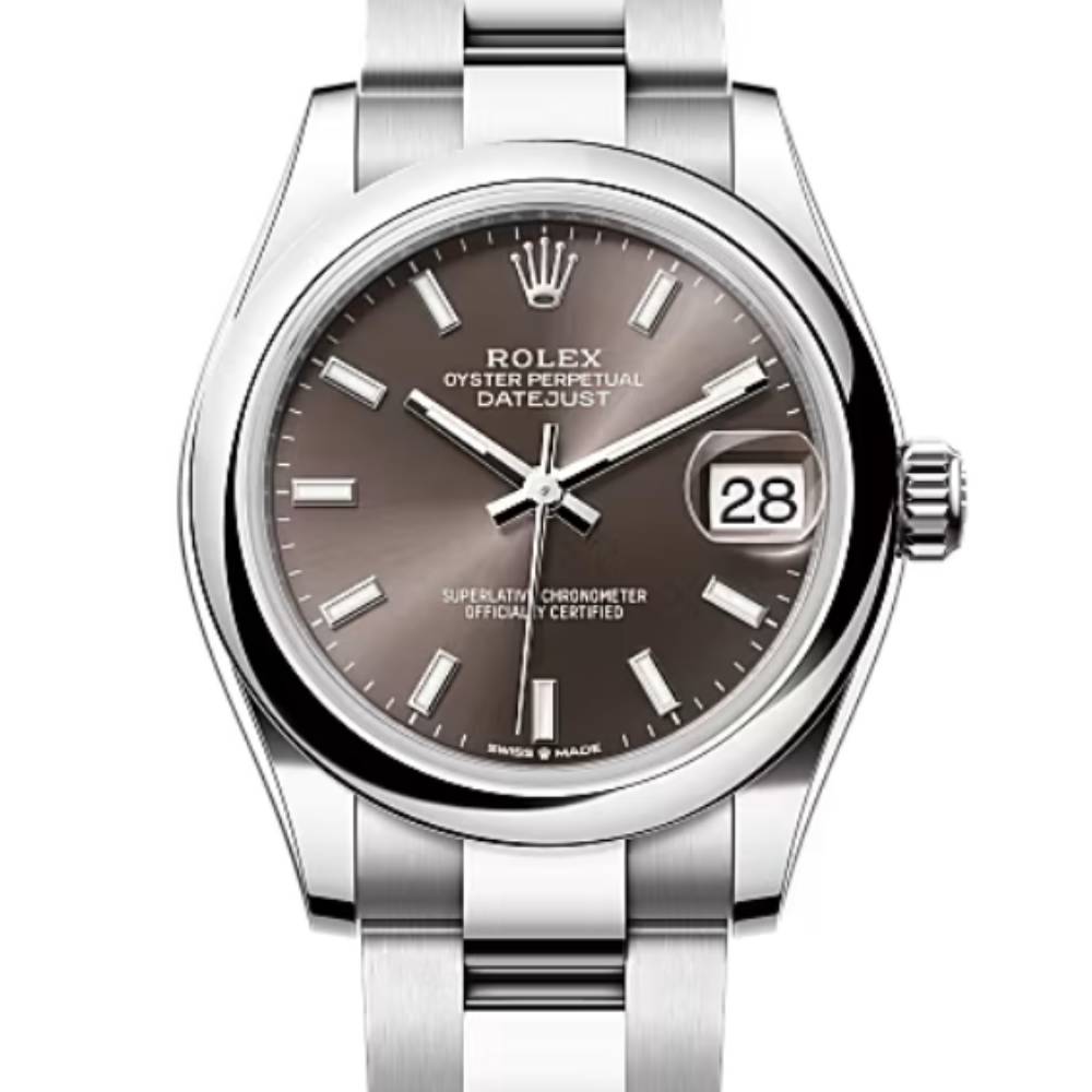 Rolex Datejust 31mm - Ref: 278240-0009 - Dark Grey Stick Dial, Stainless Steel Oyster Bracelet Women's Watch