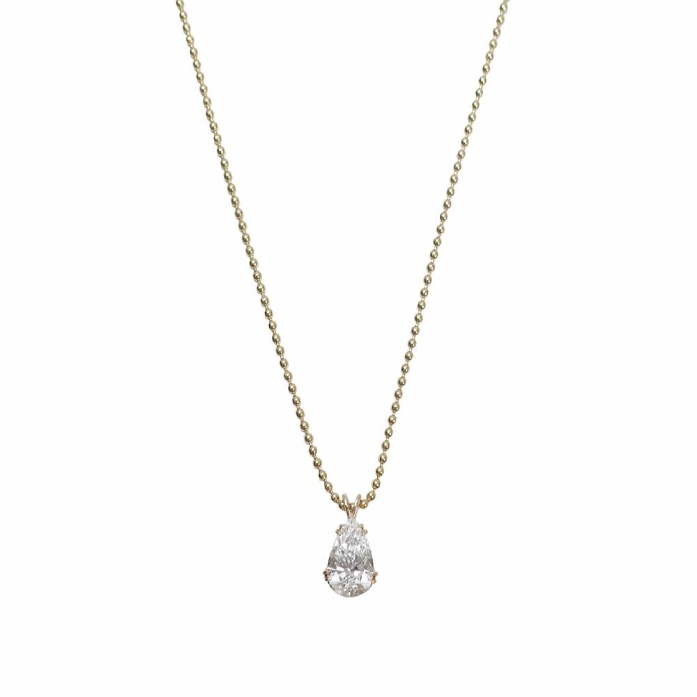 4.01ct. Pear Cut Lab Grown Diamond Pendant Set In 14K Yellow Gold
