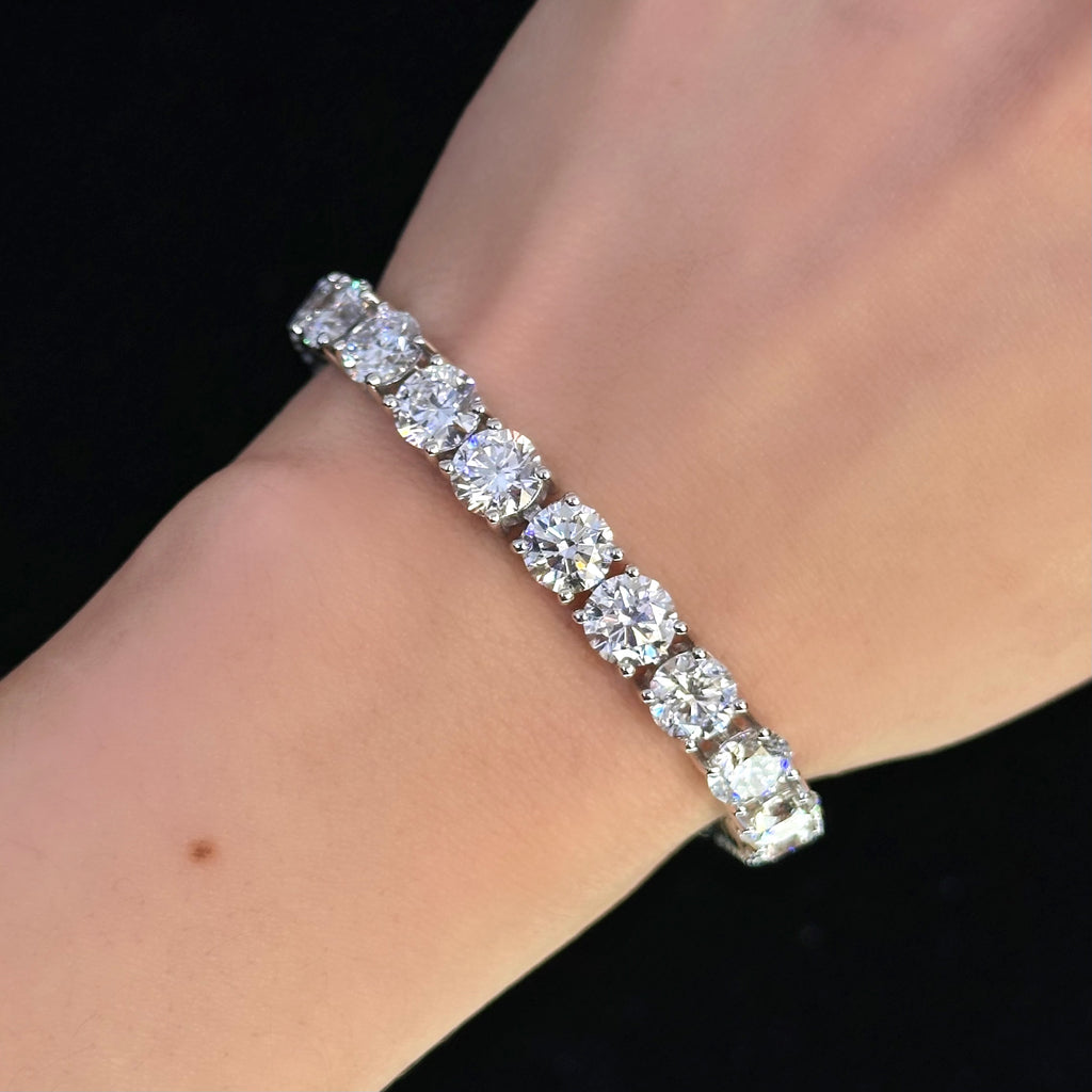 6.75inch 14k White Gold Tennis Bracelet 018207