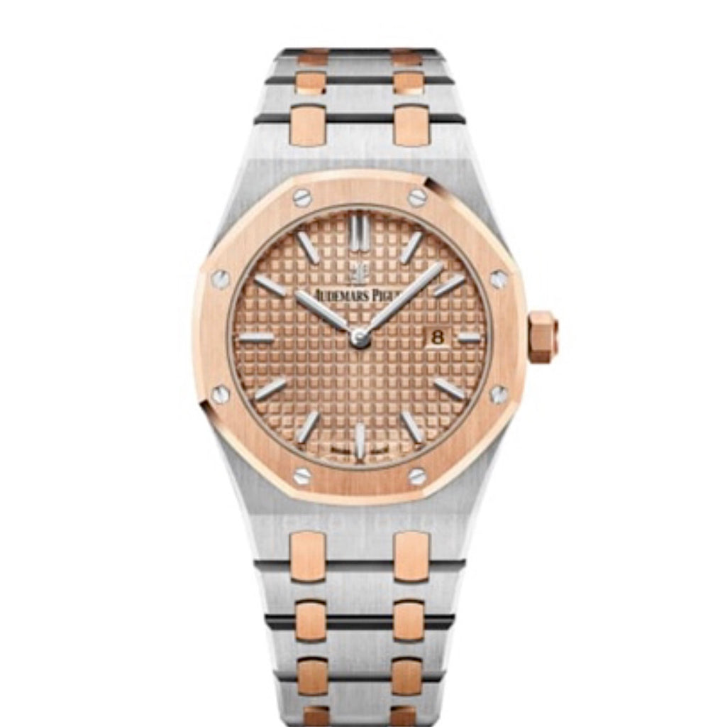 Audemars Piguet, Royal Oak 33 mm, Stainless steel and 18k Rose Gold Bracelet Ladies Watch, Ref. # 67650SR.OO.1261SR.01