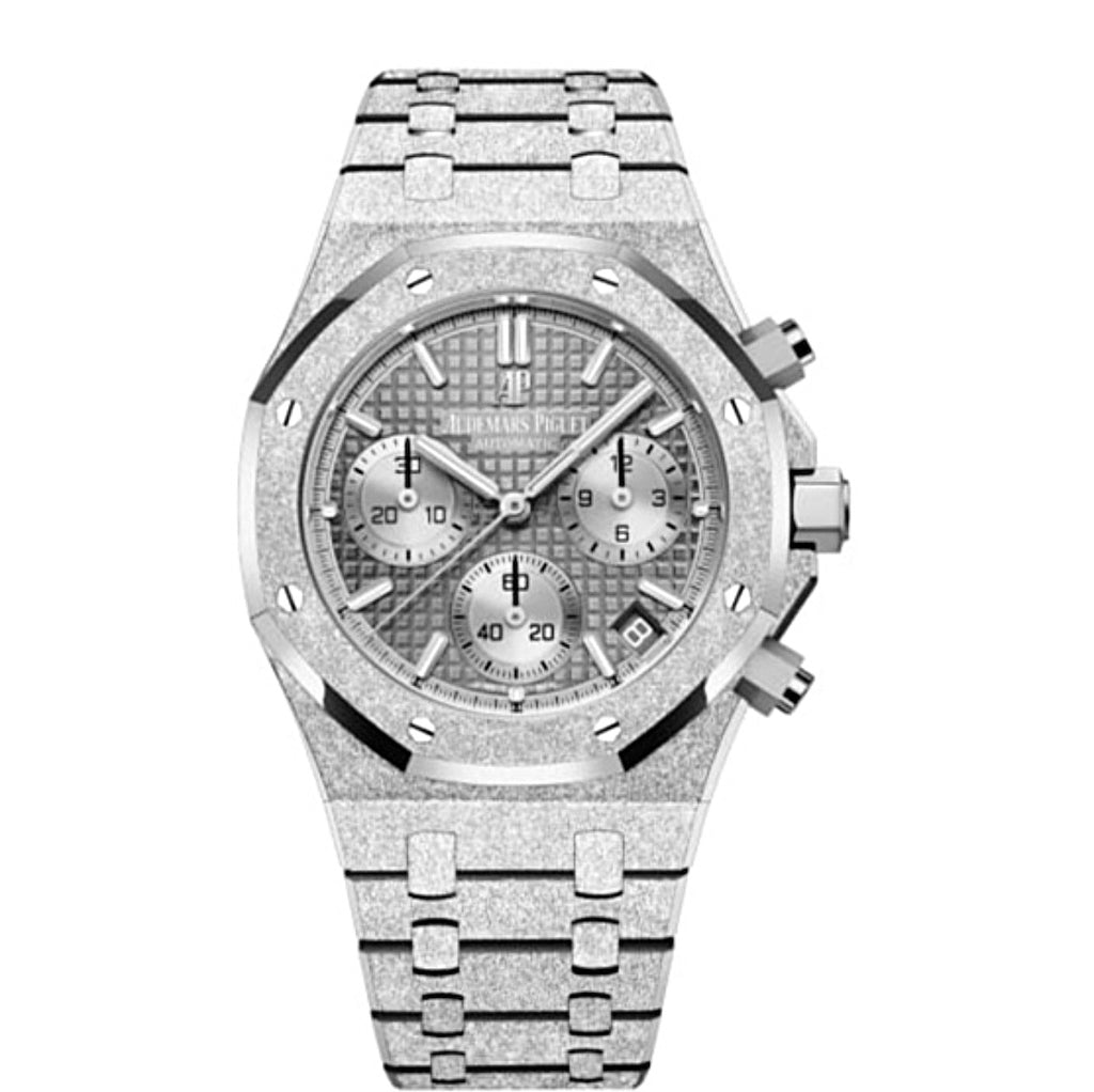 Audemars Piguet, Royal Oak 41 mm, 18k White Gold Bracelet, Grey Dial, 18k White Gold Case, Mens Watch, Ref. # 26239BC.GG.1224BC.01