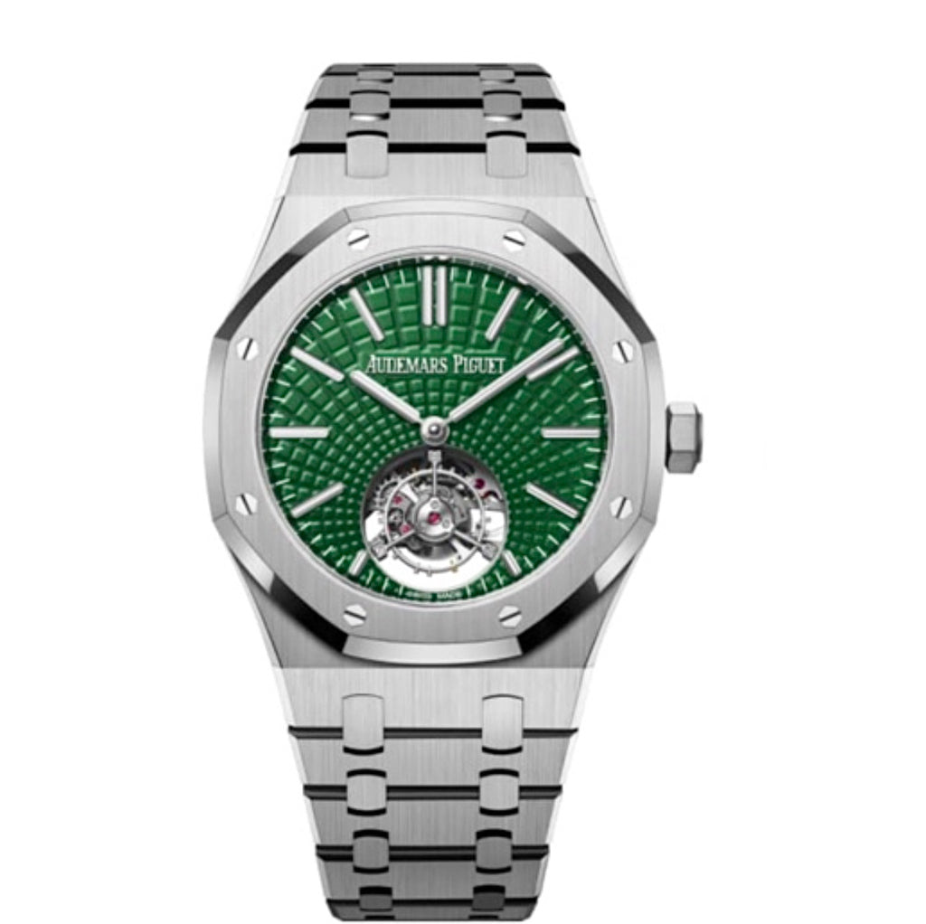 Audemars Piguet, Royal Oak 41 mm, Titanium Bracelet, Green Dial, Titanium Case, Mens Watch, Ref. # 26534TI.OO.1220TI.01