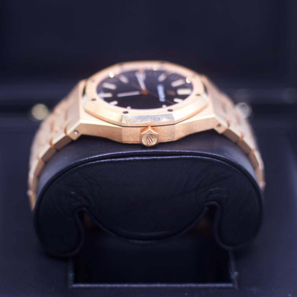 Audemars Piguet Royal Oak 41mm | 18k Rose Gold Bracelet, Black Dial, 18k Rose Gold Case | Mens Watch, Ref. 15500OR.OO.1220OR.01