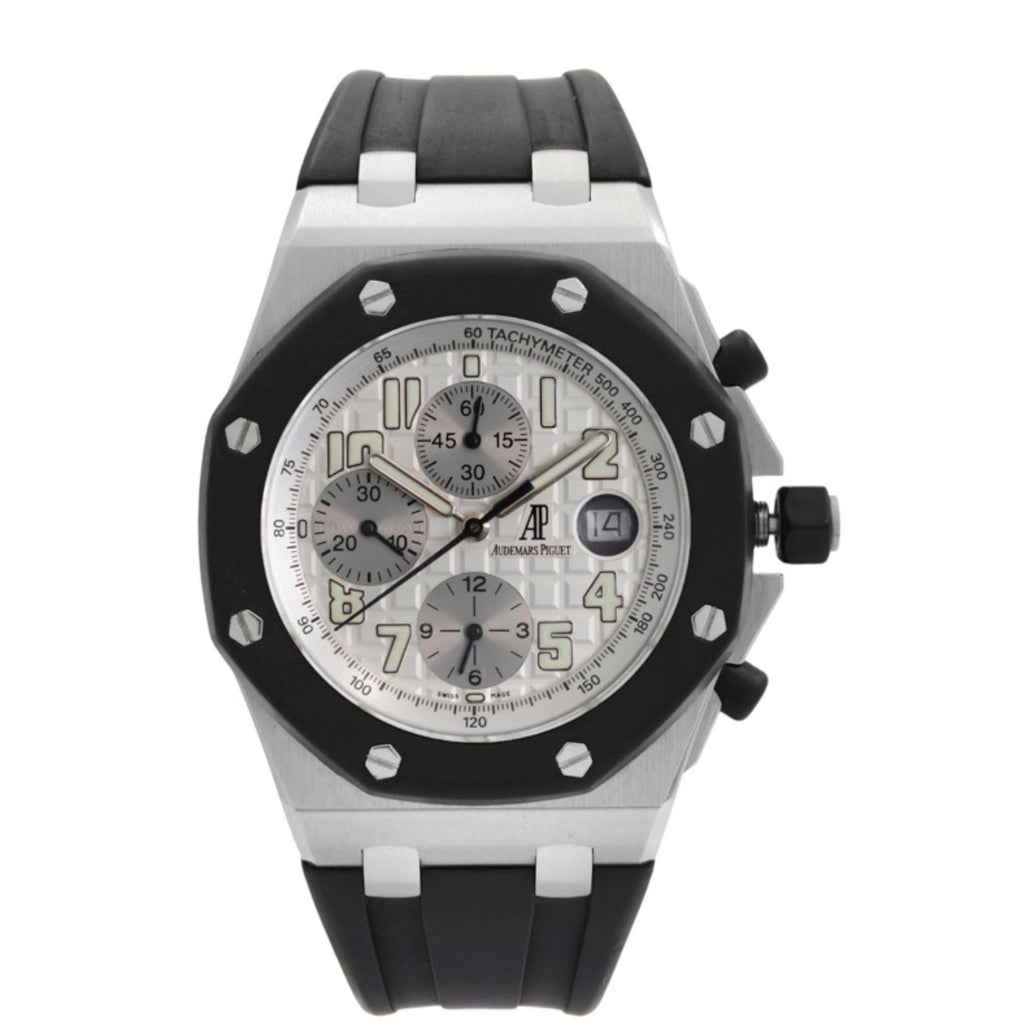 Audemars Piguet, Royal Oak Offshore 42 mm, Black Rubber, White Dial, Mens Watch, Ref. # 25940SK.OO.D002CA.02