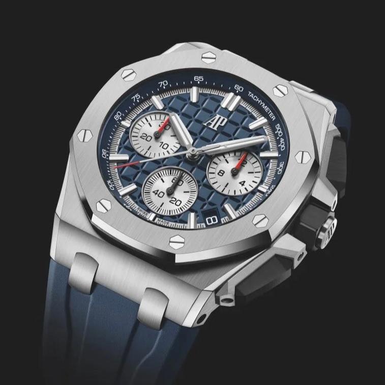 Audemars Piguet Royal Oak Offshore 43mm | Blue Rubber | Blue Dial | Titanium Case | Mens Watch, Ref. 26420TI.OO.A027CA.01