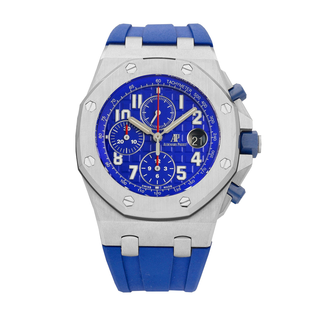 Audemars Piguet Royal Oak Offshore Selfwinding Chronograph 42 mm | Blue rubber strap | Blue Dial | Mens Watch, Ref. 26470ST.OO.A030CA.01