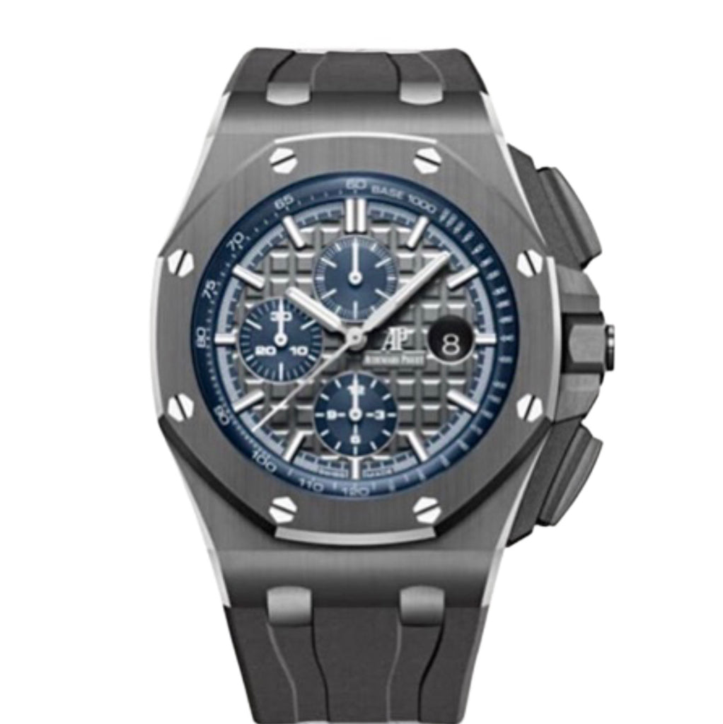 Audemars Piguet, Royal Oak Offshore Selfwinding Chronograph 44 mm, Grey rubber strap, Grey Dial, Grey ceramic Case, Mens Watch, Ref. # 26405CG.OO.A004CA.01