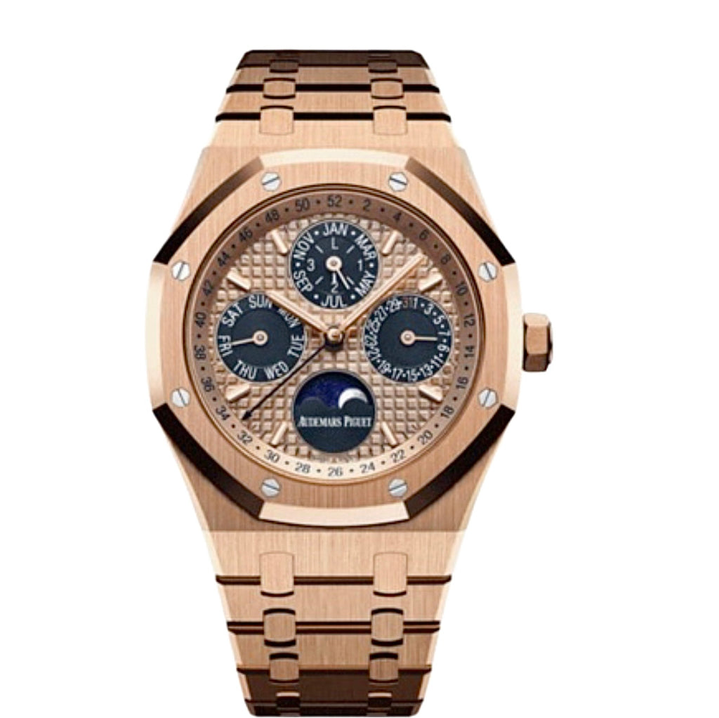 Audemars Piguet, Royal Oak Perpetual Calendar 41 mm, 18k Rose gold Bracelet Mens Watch, Ref. # 26584OR.OO.1220OR.01