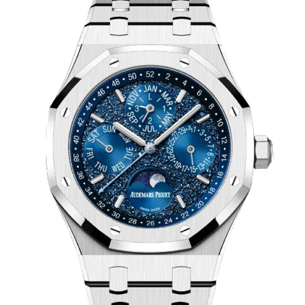 Audemars Piguet Royal Oak Perpetual Calendar "John Mayer" 41 mm | 18k White Gold Bracelet | Blue Dial | Mens Watch, Ref. 26574BC.OO.1220BC.02