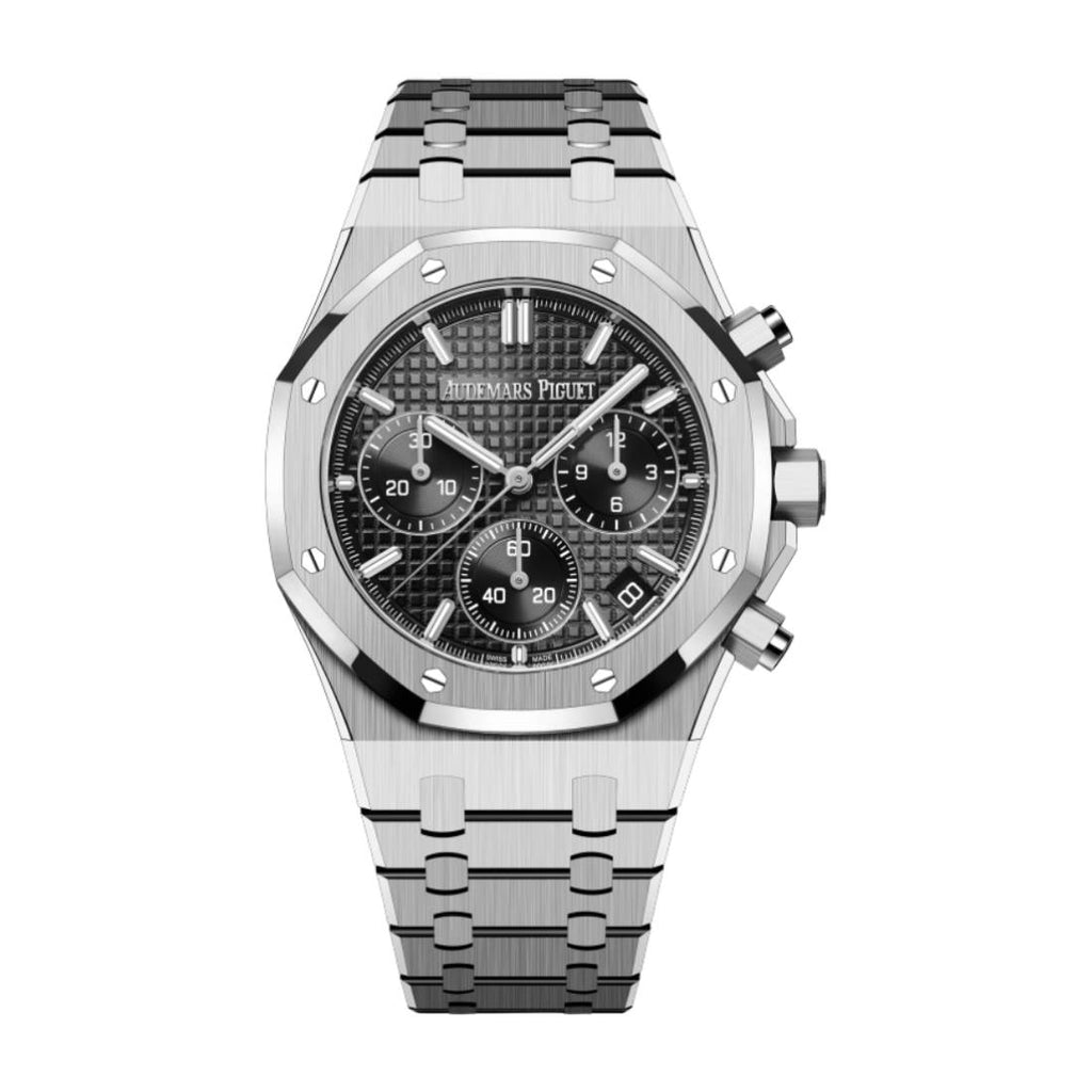 Audemars Piguet Royal Oak Selfwinding Chronograph 41 mm | Stainless Steel Bracelet | Black “Grande Tapisserie” Dial | Mens Watch, Ref. 26240ST.OO.1320ST.06